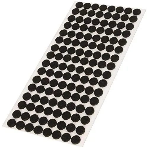 Adsamm feltrini autoadesivi neri Ø12 mm 128 pezzi