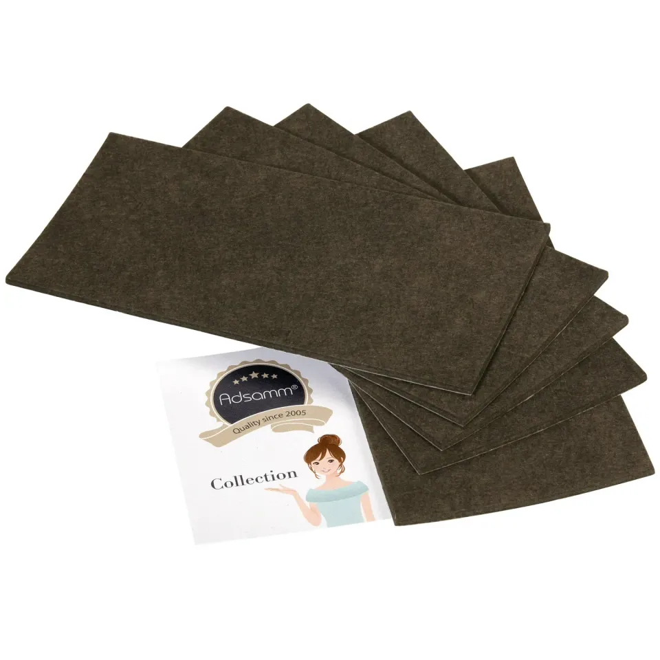 Adsamm Fogli Feltro 100x200 mm Marroni 5 Pezzi Ritagliabili