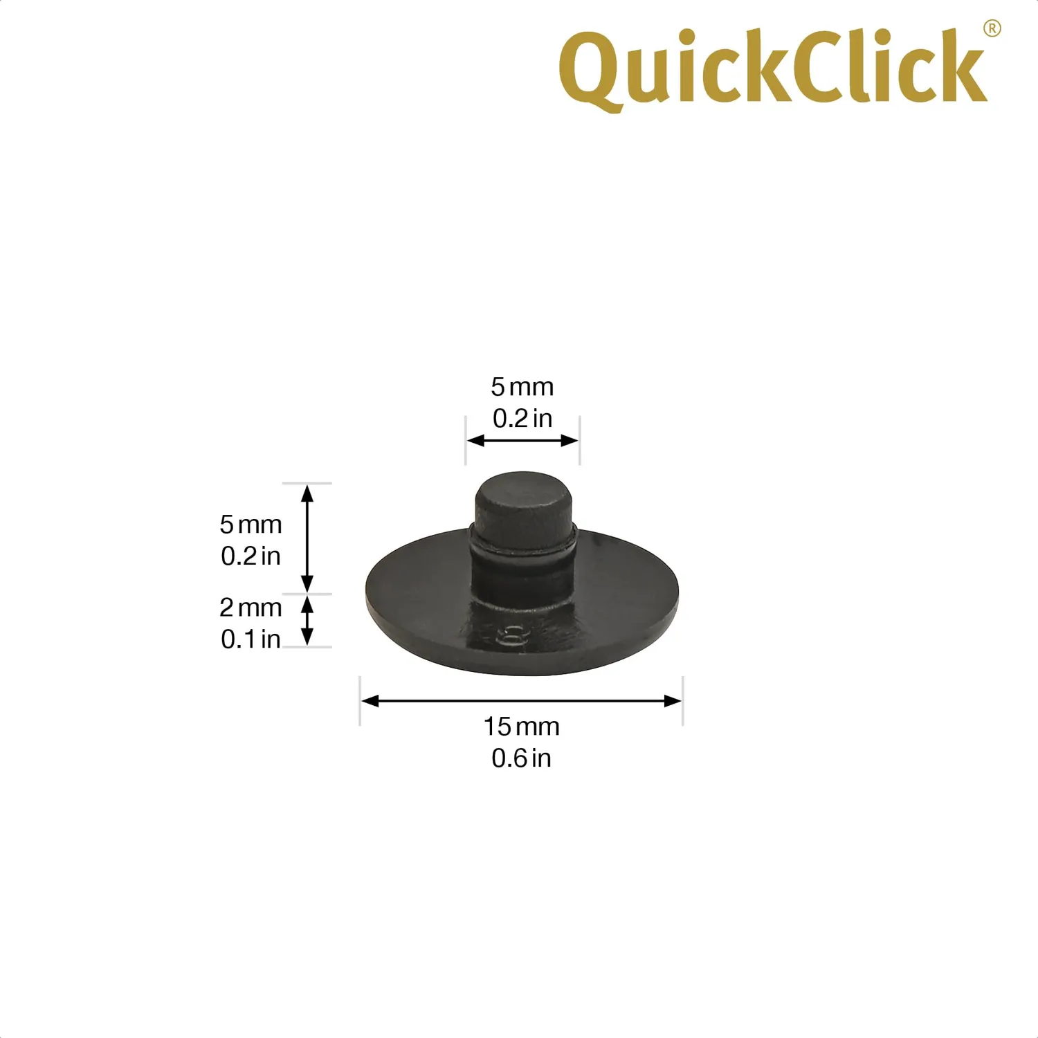 Wagner QuickClick 15788200 feltrini ricambio Ø15mm 8pz Black