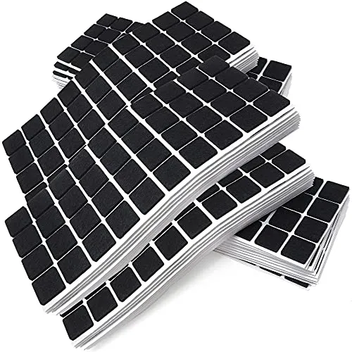 Adsamm Feltrini Autoadesivi 25x25 mm Neri 2000 Pezzi Sottili