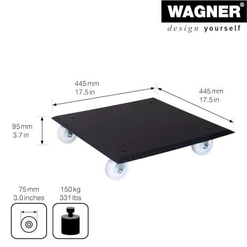 Wagner Alaska Sottovaso 45x45 cm Nero 150 kg