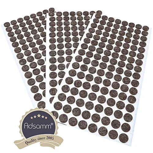 Adsamm Quality Feltrini Lana Tondi Ø 12 mm Marroni 384 pz 3 mm