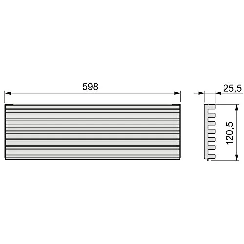 Emuca 8934862 Griglia Ventilazione Frigo Anodizzato Opaco