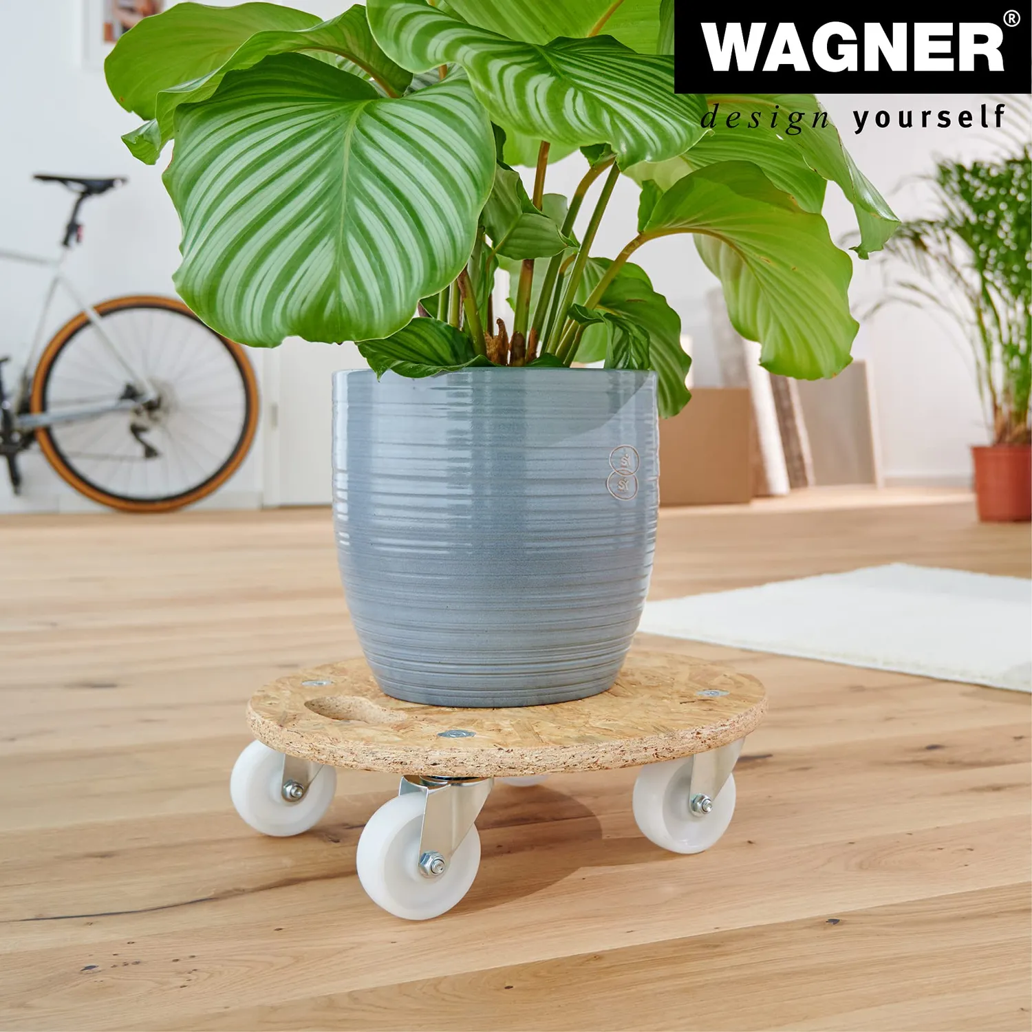 WAGNER MM 1171 carrello tondo D38 cm 250 kg riciclato