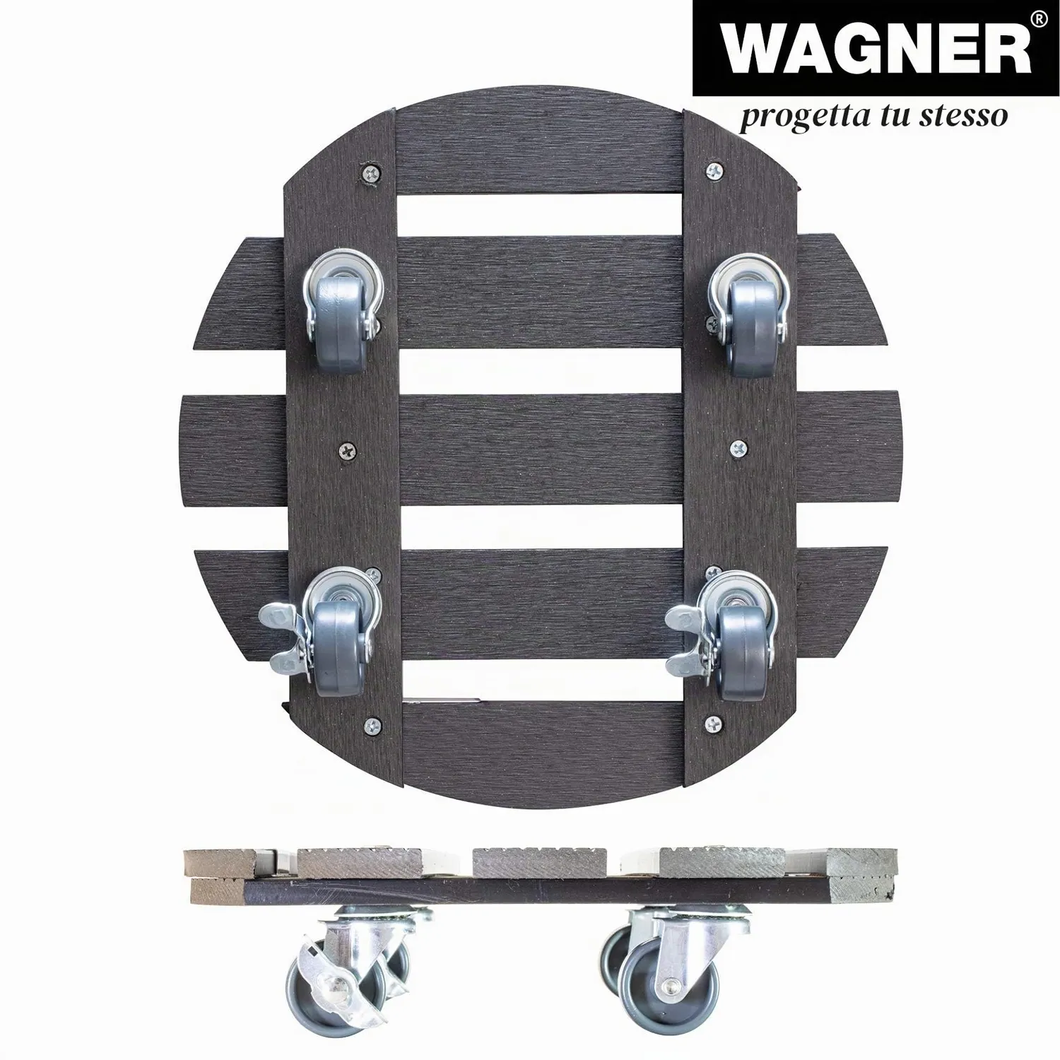 WAGNER WPC 20052501 Carrello Piante Ø29 cm Antracite 100 kg