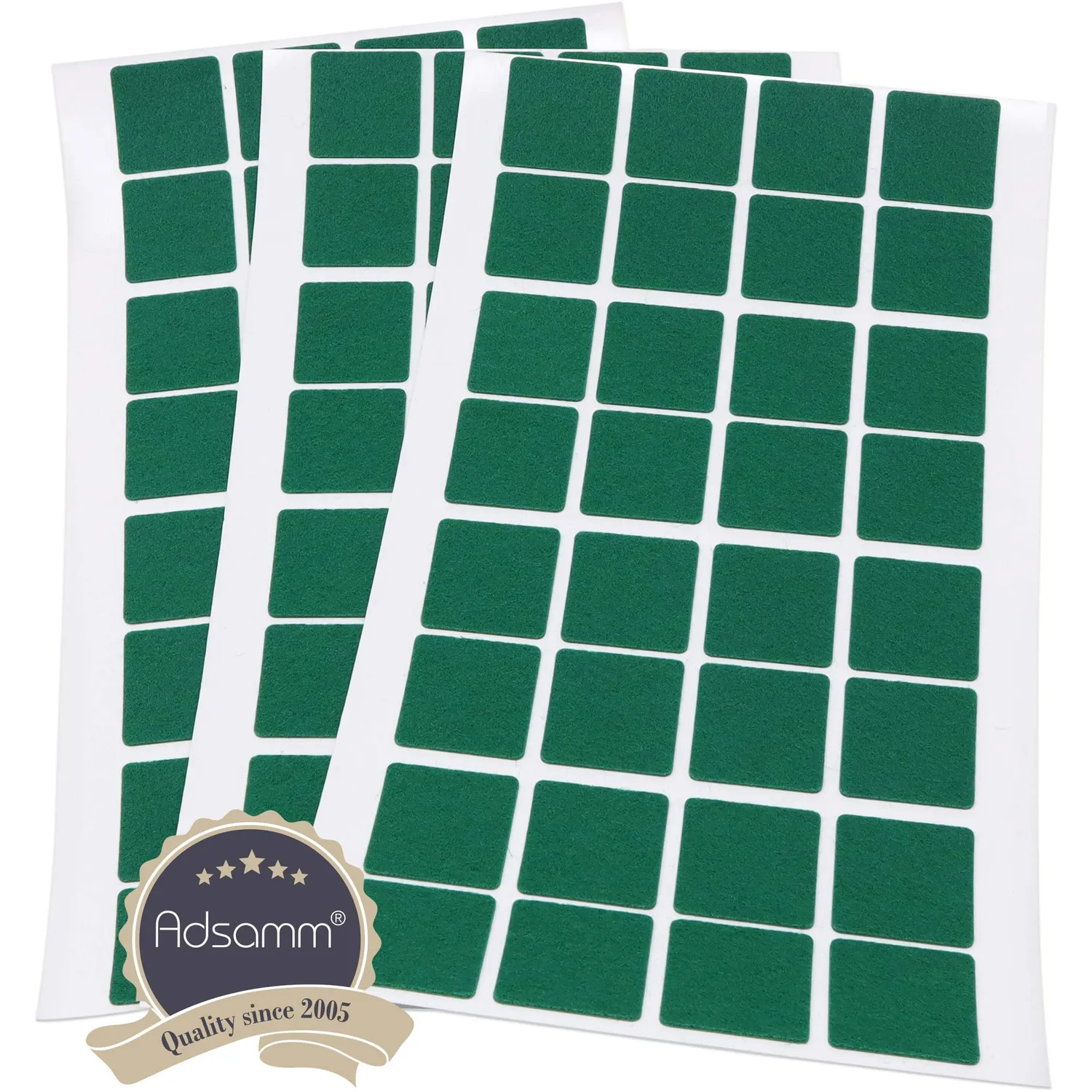 Adsamm Feltrini Autoadesivi Quadrati 25x25 mm Verde 96 pz Ultrasottili