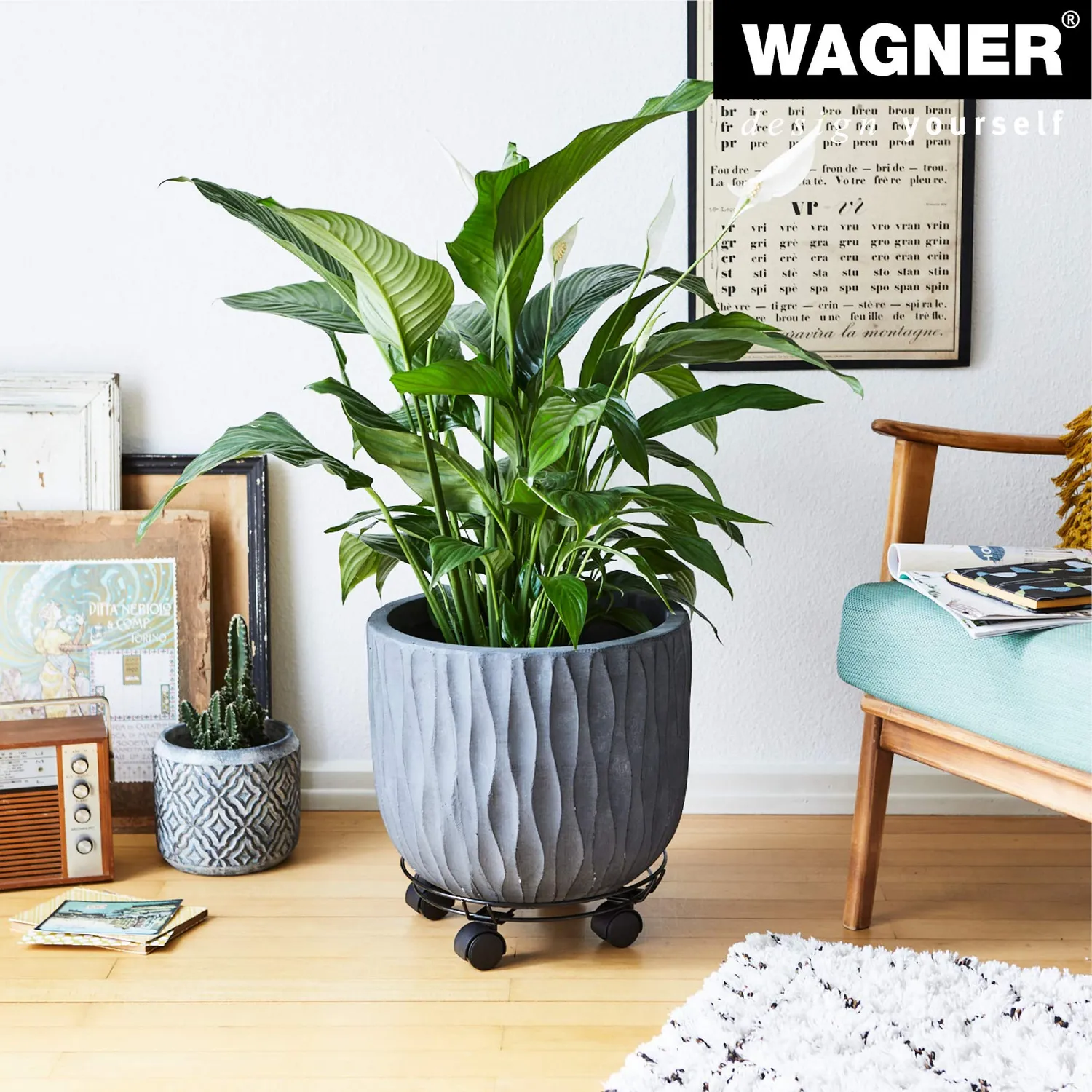 Wagner Black Edition carrello piante Ø30 cm nero 60 kg