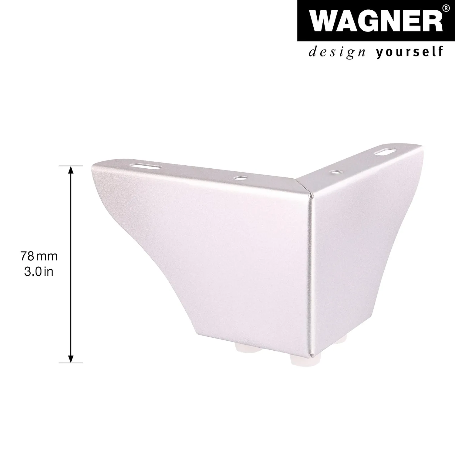WAGNER SOFA WINGS ST 0451 gambe mobili set 4 pezzi acciaio
