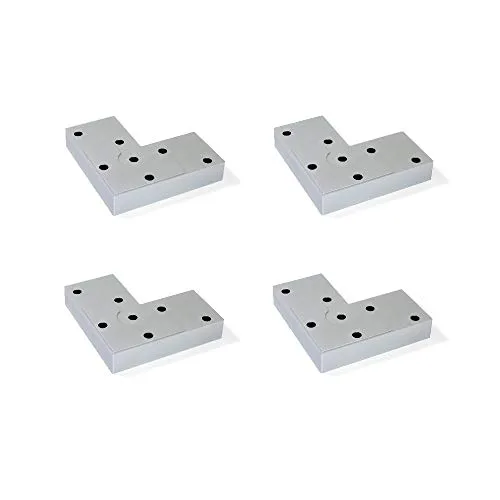 Emuca piedi per mobile grigio H12 mm 4 pezzi plastica