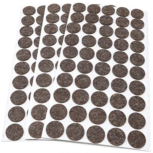 Adsamm Feltrini Ø 22 mm Marroni 150 Pezzi in Lana