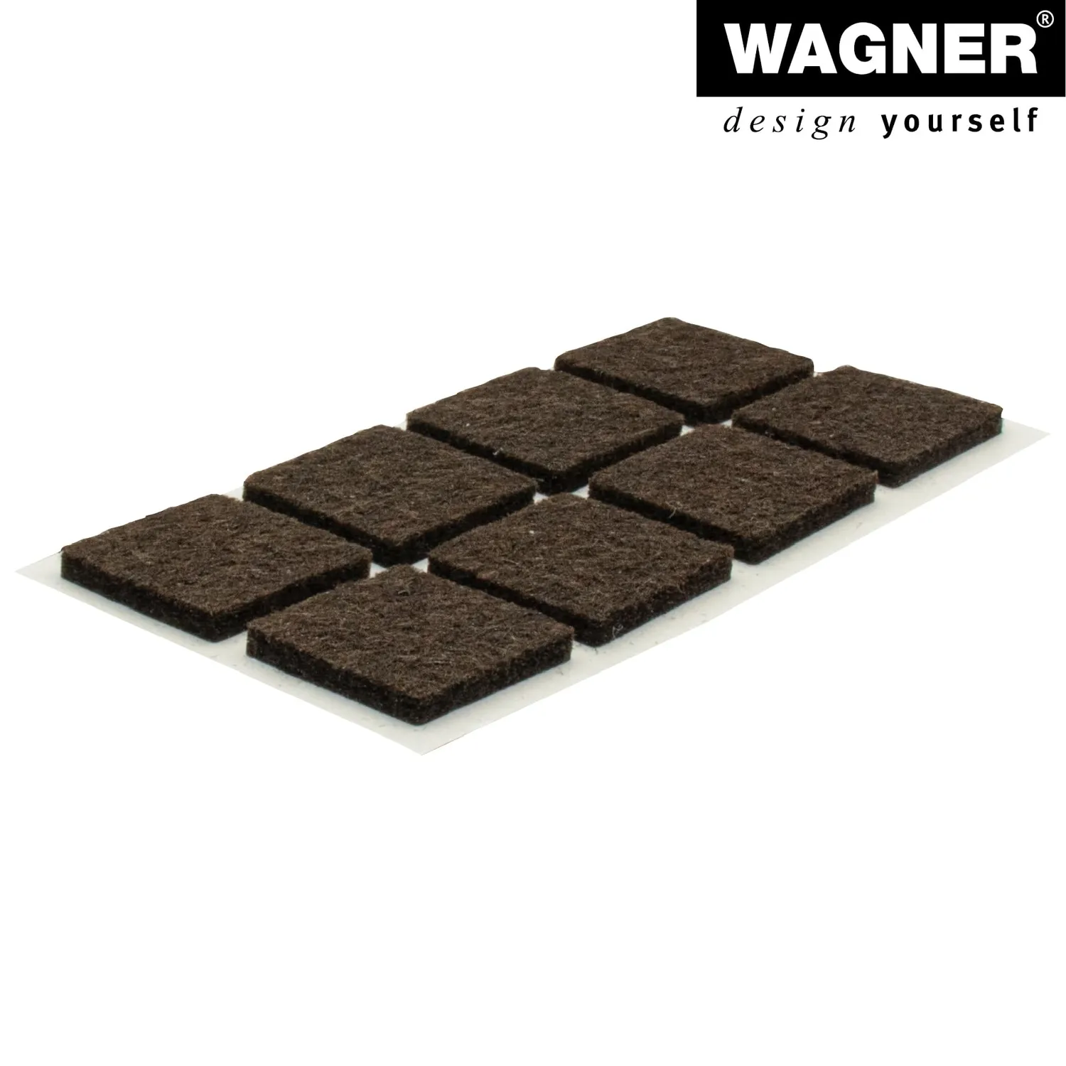 Wagner EH 1721 feltrini adesivi 20x20 mm 24 pezzi marroni feltro
