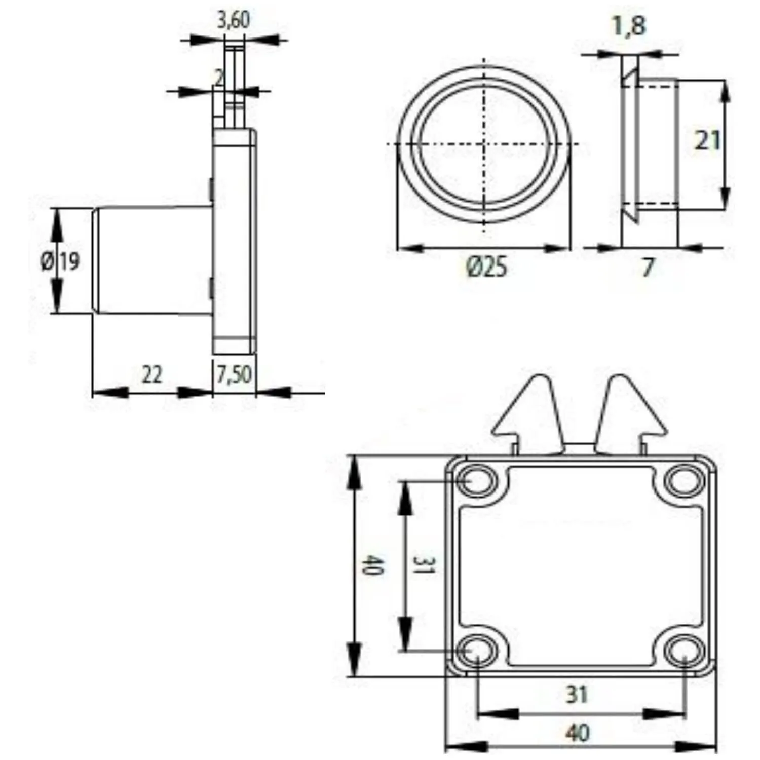 Gedotec Serratura Mobili Rullo Otturatore Acciaio 1 pz