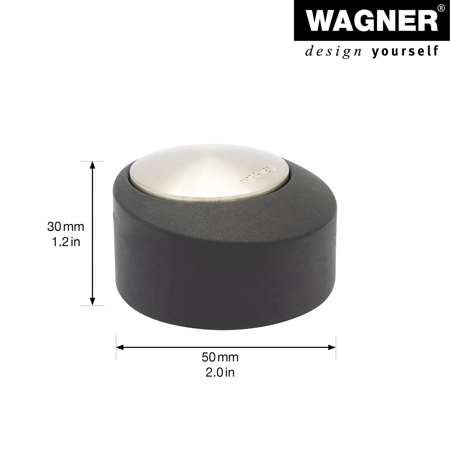 Wagner Fermaporta Pavimento 15518111 Inox Ø50x30 mm