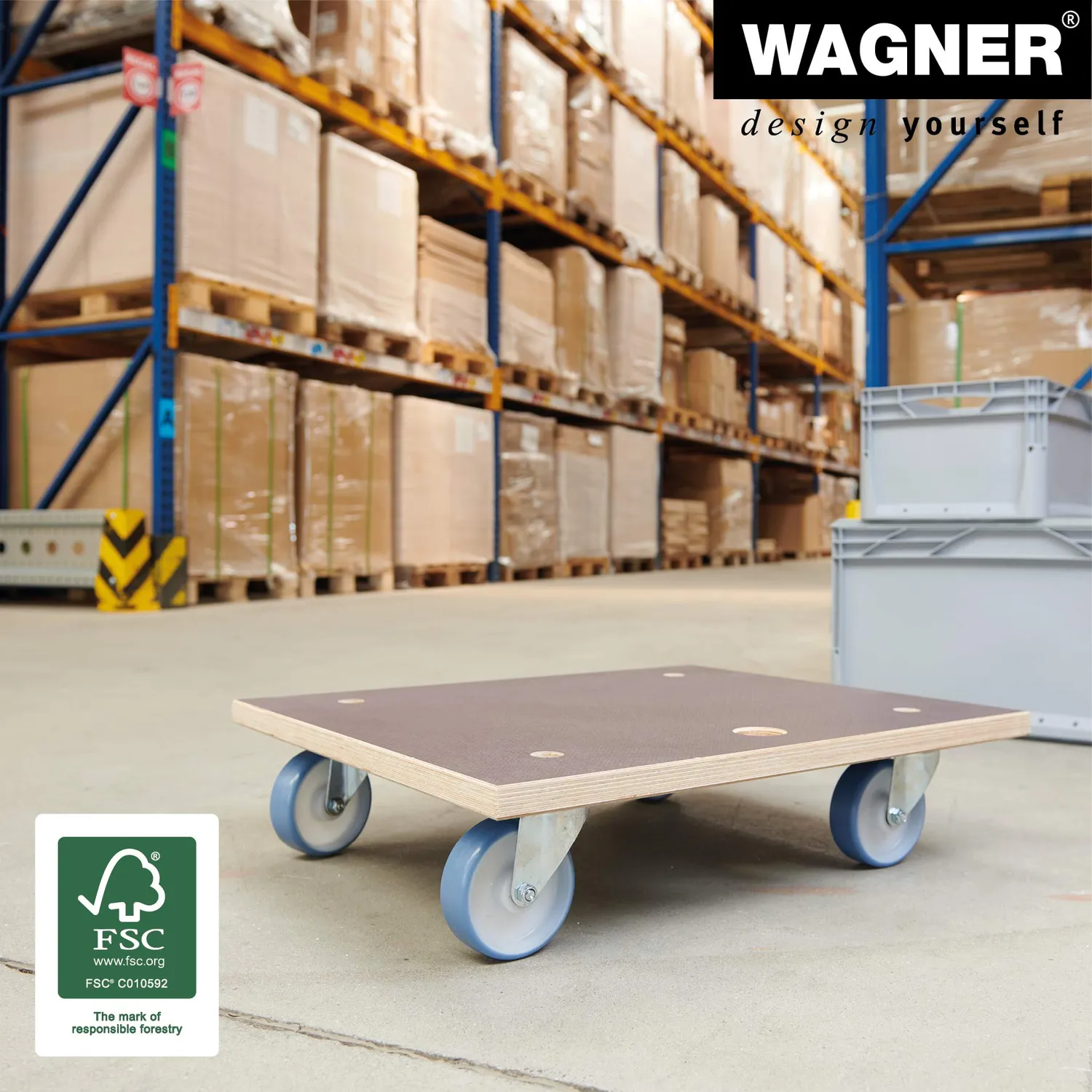 Wagner MM 1145 carrello trasporto 59x49 cm 500 kg