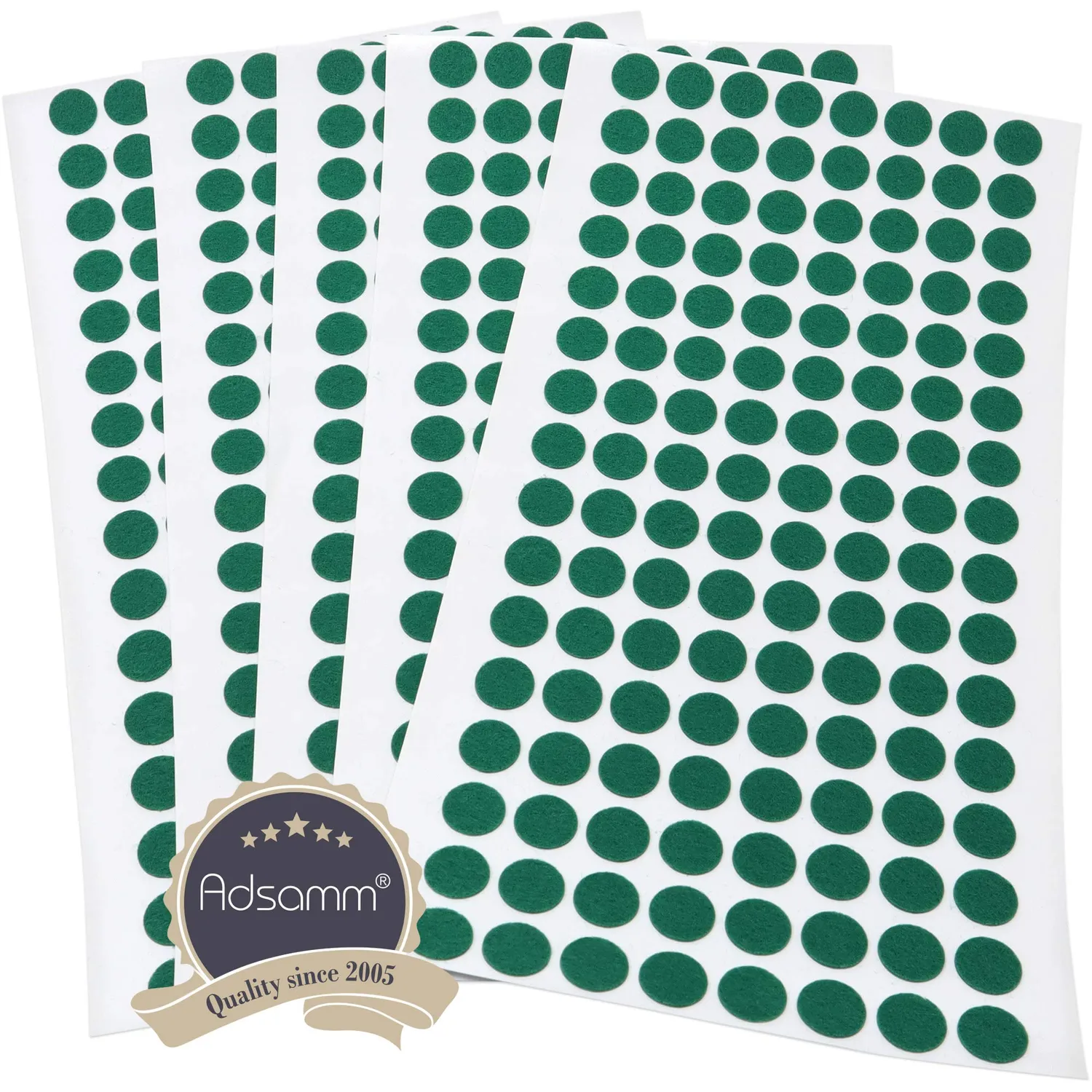 Adsamm feltrini ultrasottili ø12 mm verdi 640 pezzi 1,5mm