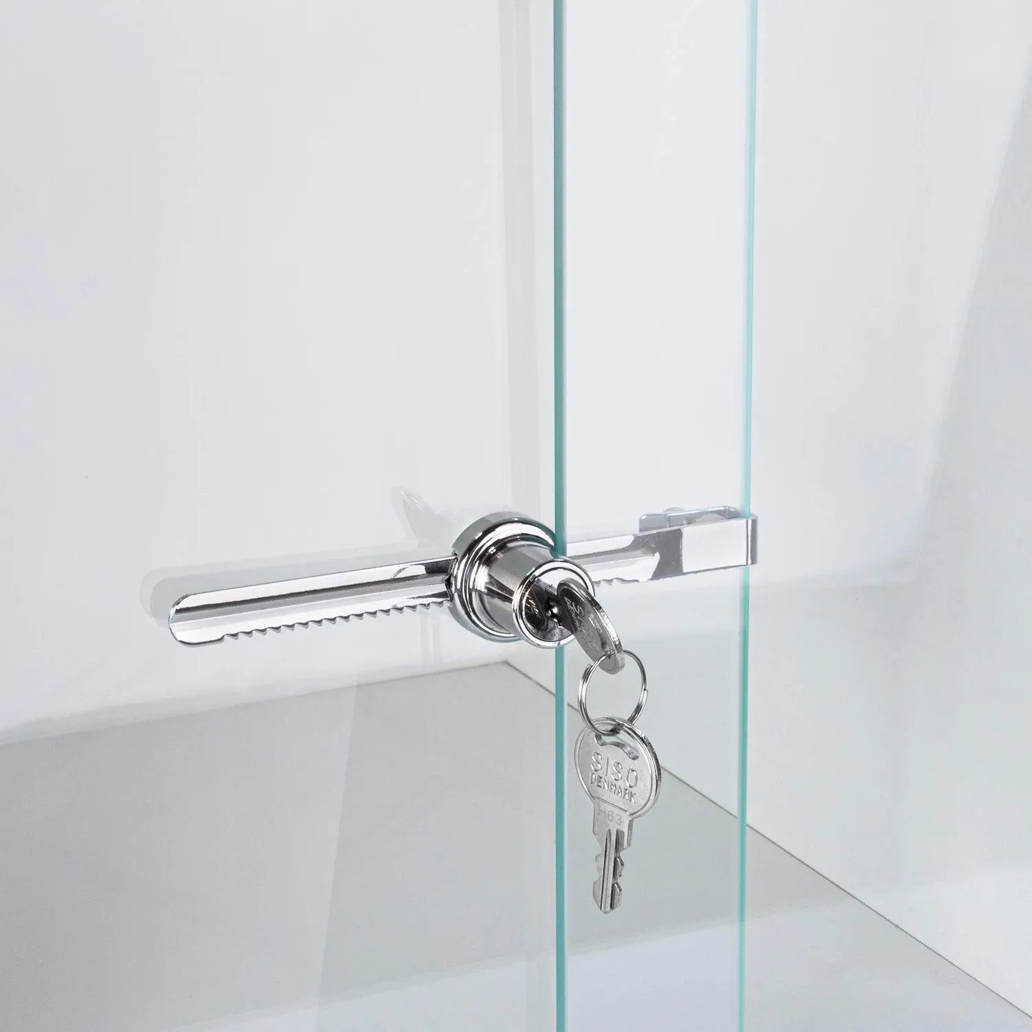 Gedotec Serratura Vetro 4-7 mm 1 Pezzo Cromato Lucido