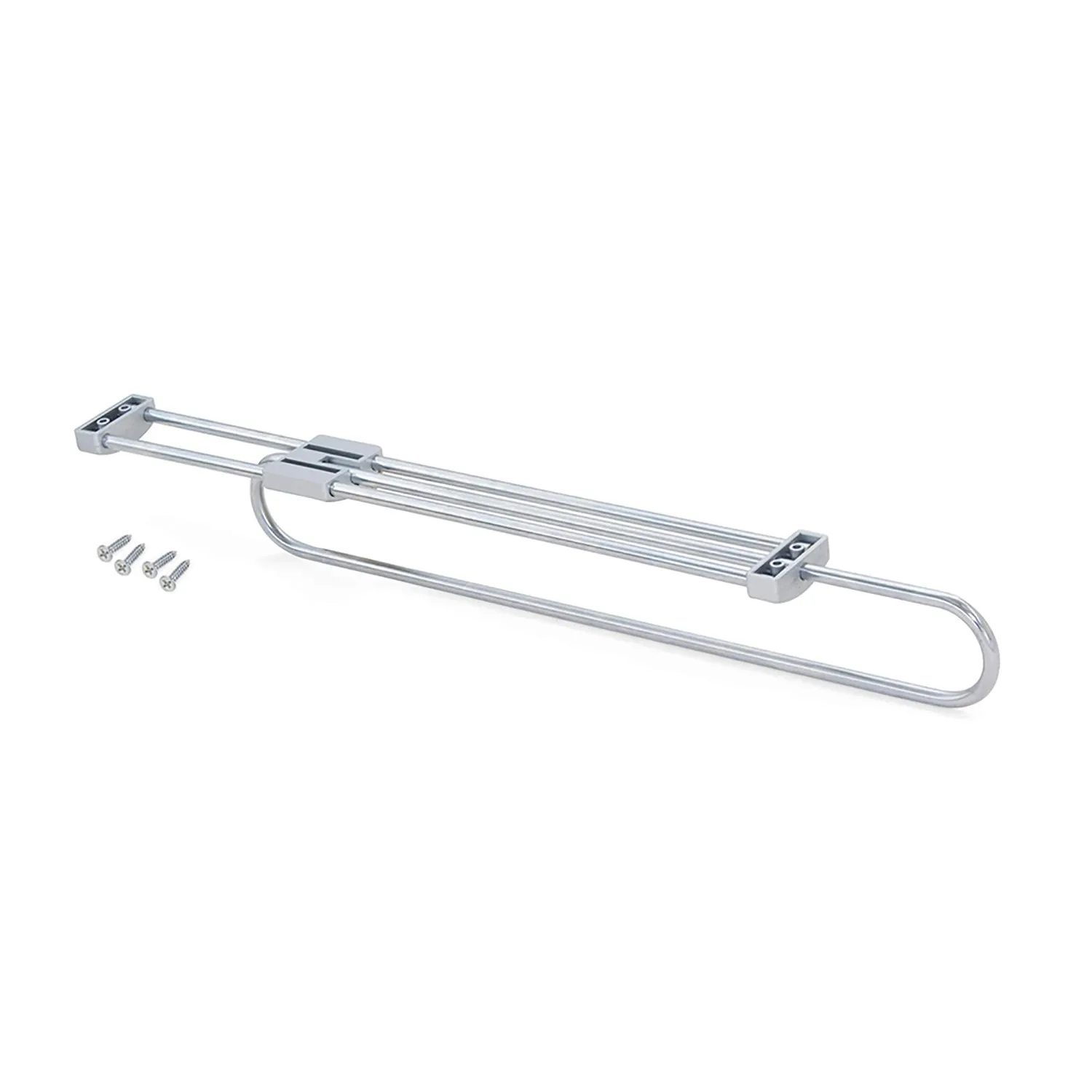 Emuca 7085225 Appendiabiti Estraibile 400mm Acciaio Grigio