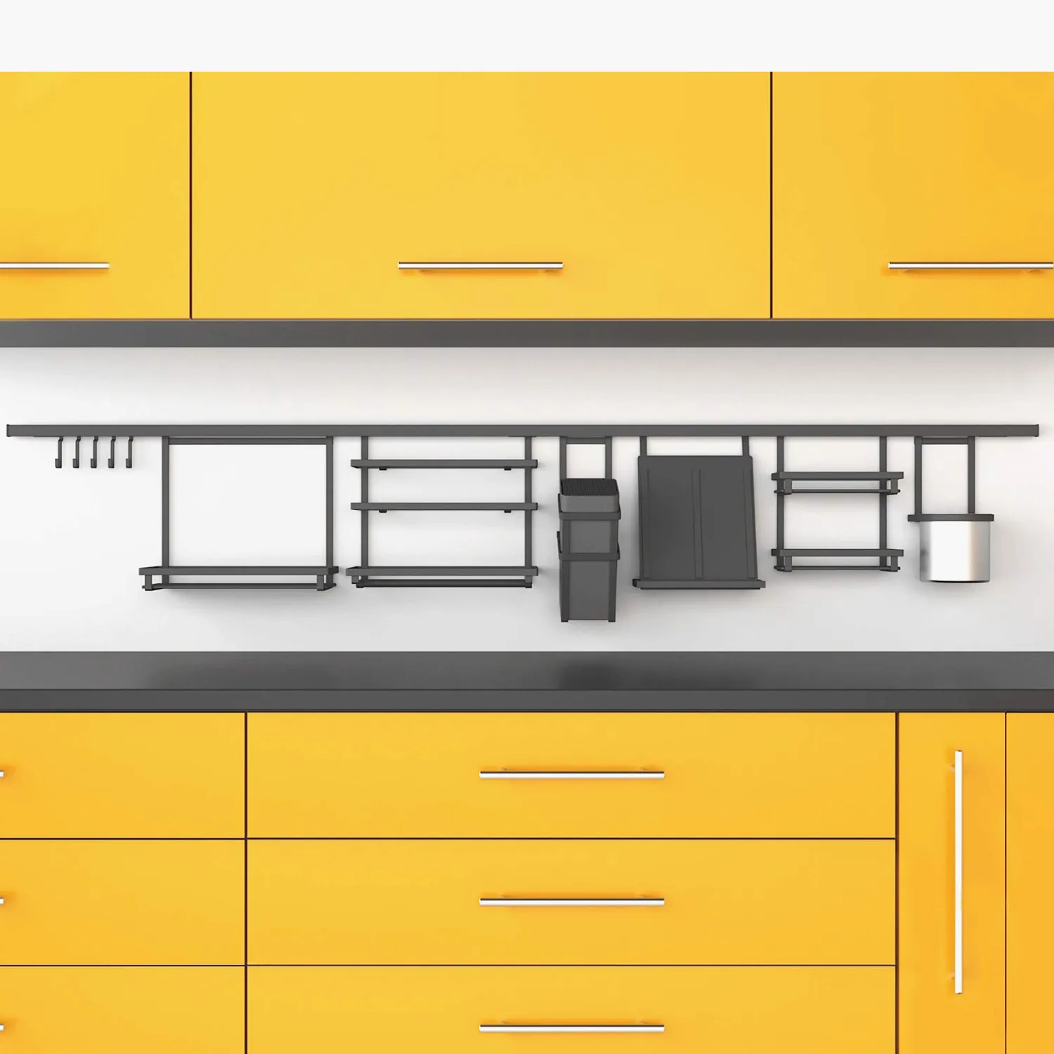Emuca barra cucina a parete 110 cm antracite alluminio