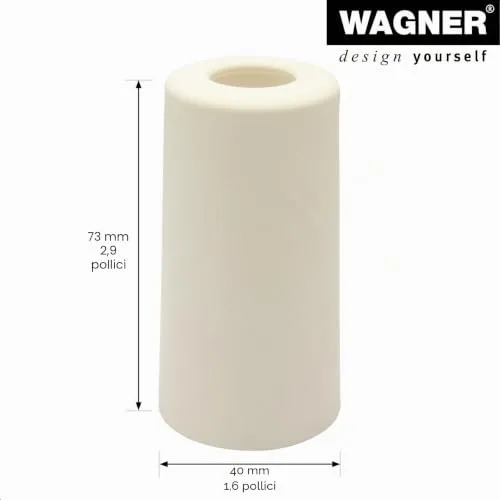 WAGNER VULKANO BIG Ø40x73 fermaporta bianco gomma 1 pezzo