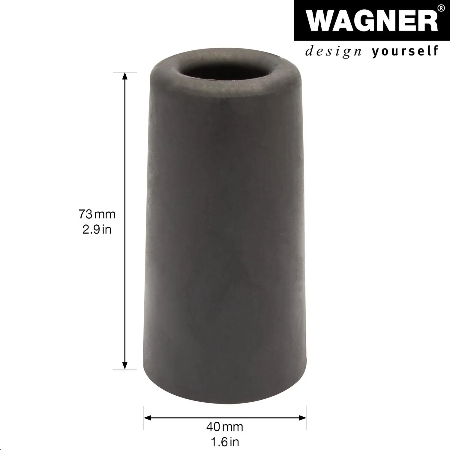 Wagner Vulcano Big 15207221 fermaporta rosso Ø40x73 mm gomma