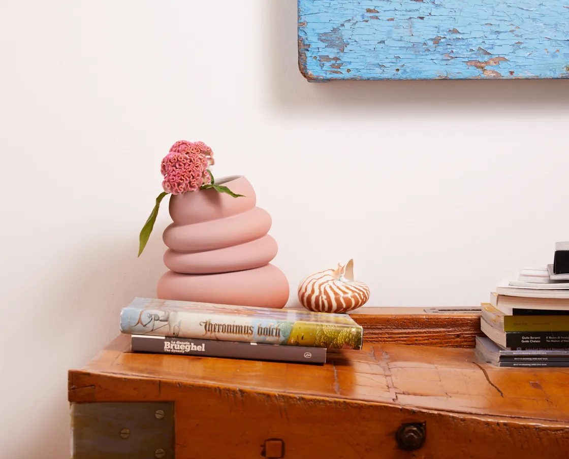 NIVA Design Colate Peach Medium vaso gres medio