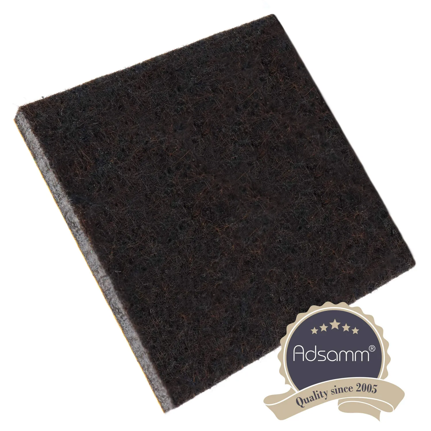 Adsamm feltrini quadrati 50x50 mm marroni 100 pezzi