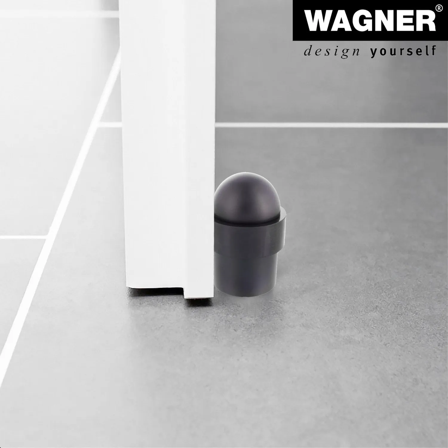 Wagner DOM 15517411 fermaporta metallo nero avvitare