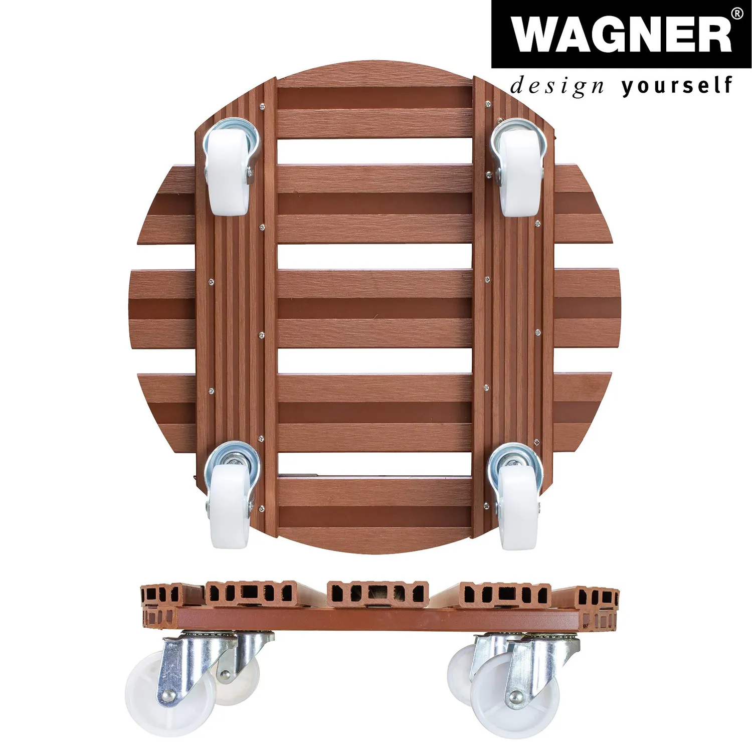 Wagner Carrello Piante Tondo Ø 38,5 cm Terracotta 150 kg