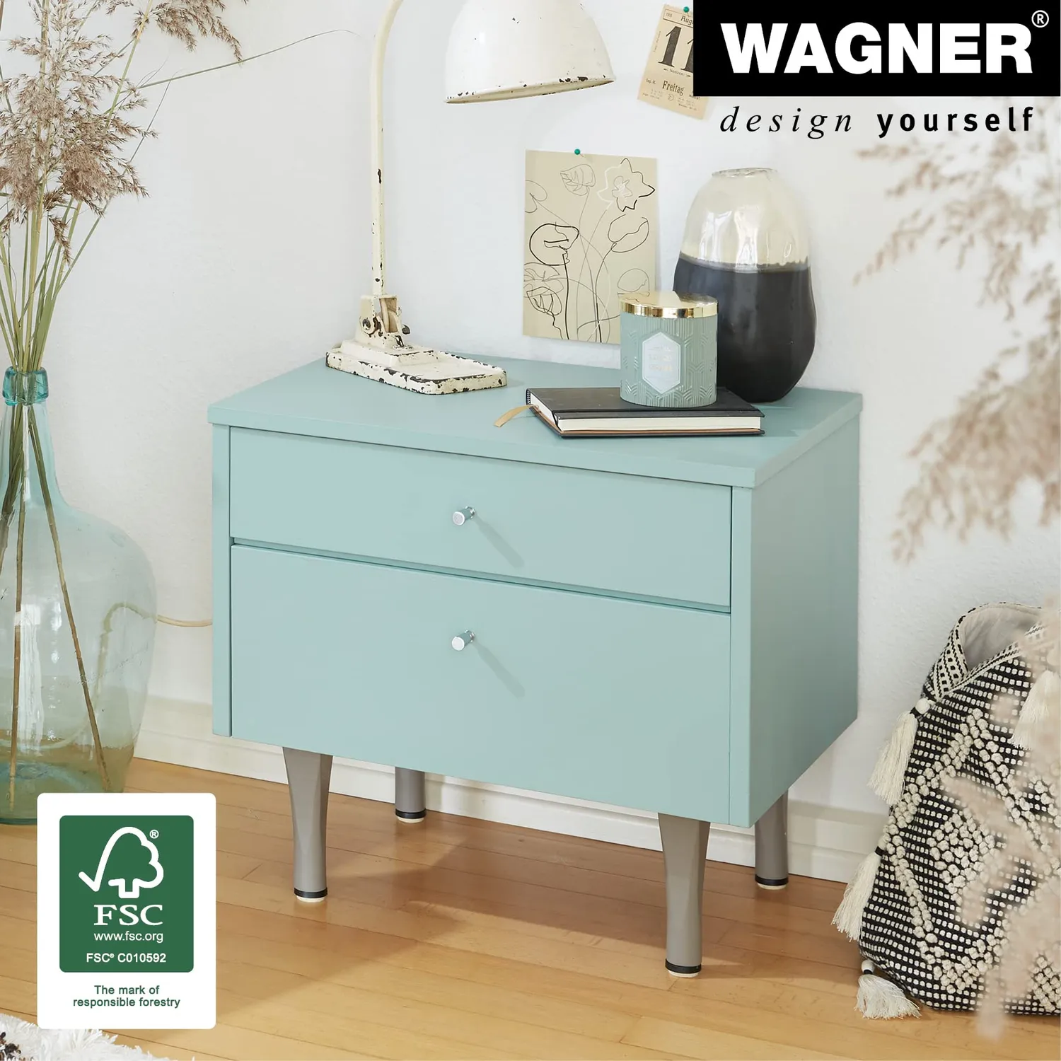 Wagner ST 7442 piede mobile pino tortora 150 mm