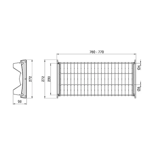 Emuca scolapiatti pensile acciaio 80 cm 28 piatti
