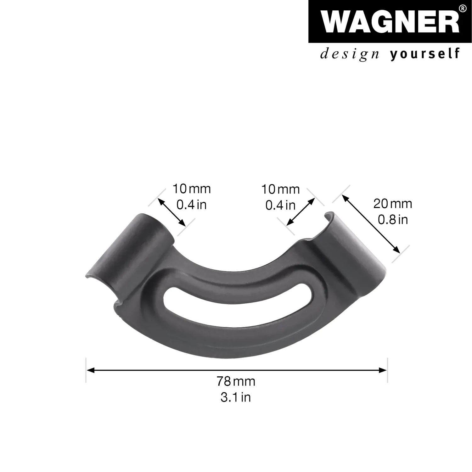 Wagner ST 3941 morsetti angolari 78 mm neri 2 pezzi