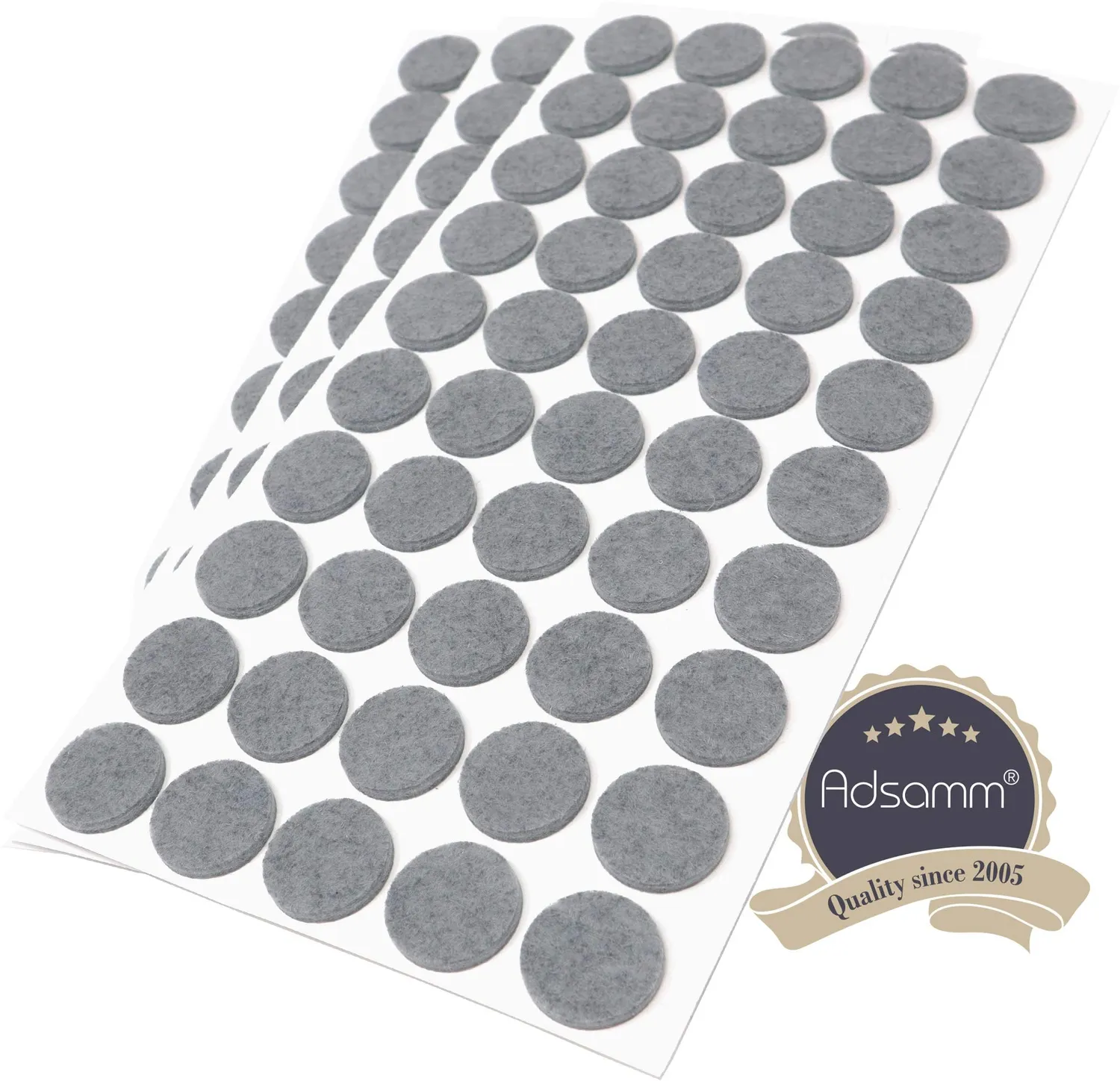 Adsamm feltrini ø 22 mm grigi 150 pezzi 3,5 mm