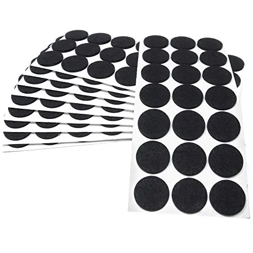 Adsamm Feltrini Autoadesivi 30 mm Neri 210 Pezzi 3,5 mm
