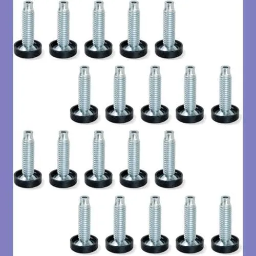Emuca Piedini a Vite M10x55 mm Zincati 20 Pezzi