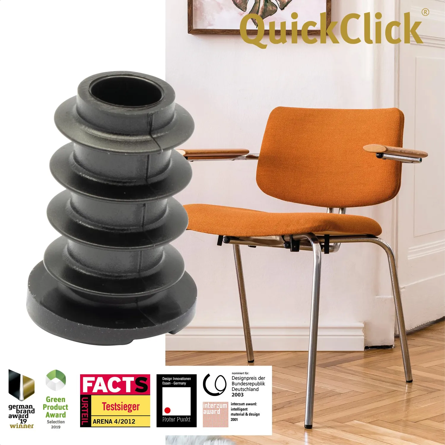 Wagner QuickClick 15786700 basi sedie Ø16/20mm 4pz Smart