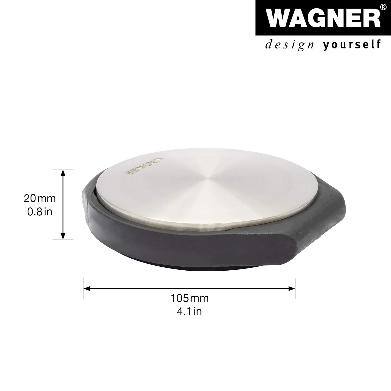 Wagner Big Disk fermaporta acciaio inox ø 90 mm