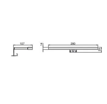 Emuca faretto LED specchio bagno IP44 nero 280 mm