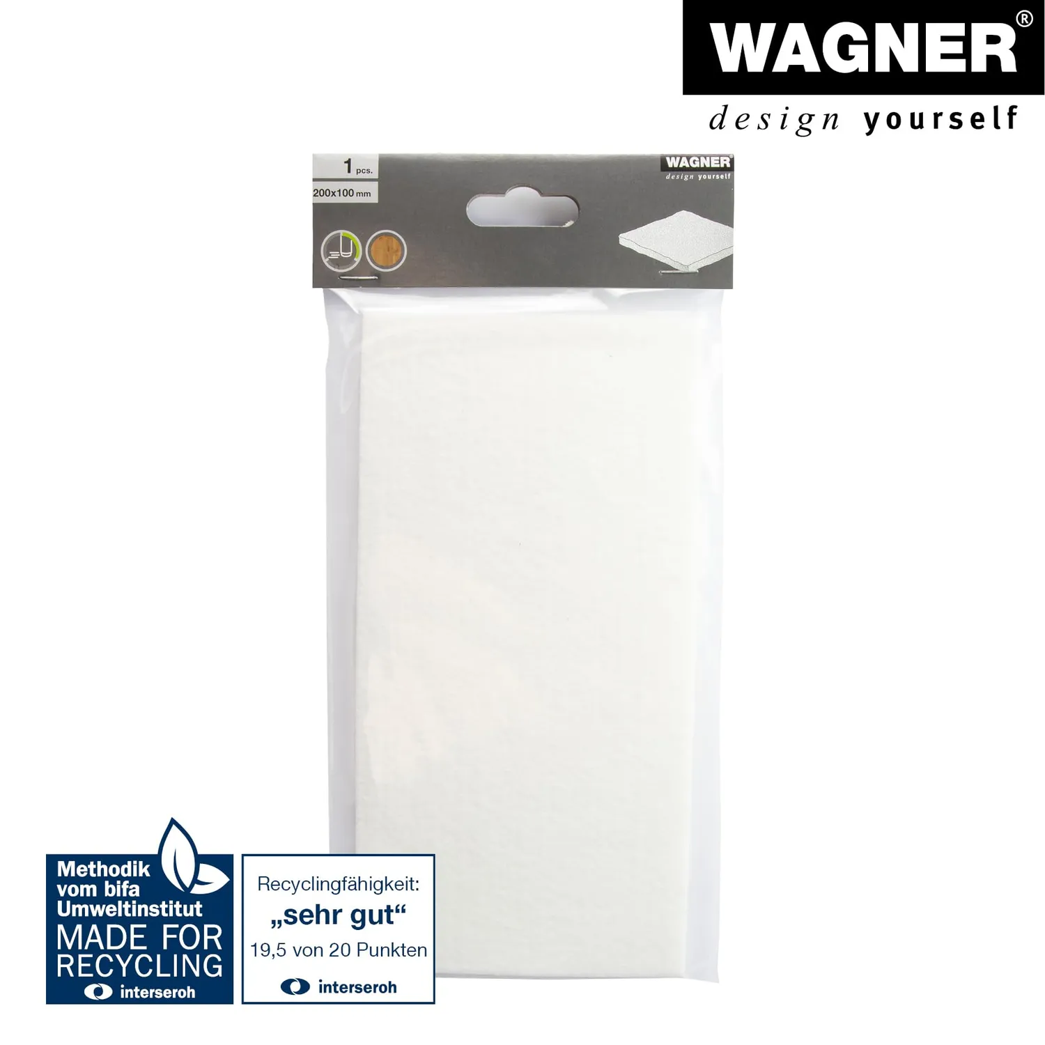 Wagner EH 1751 feltro adesivo foglio bianco 100x200 ritaglio