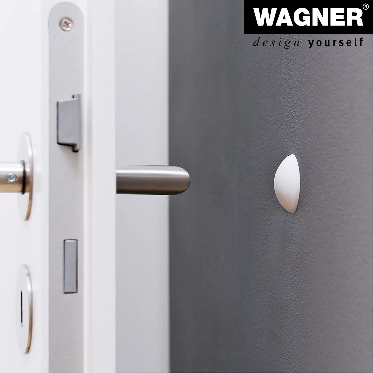 Wagner 15234012 paracolpi parete bianchi set 2 pezzi plastica