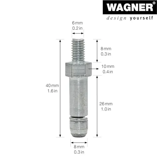 Wagner RO 0091 vite filettata M6x8 2 pz acciaio zincato