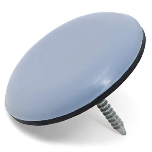 Adsamm 30 mm pattini PTFE con chiodo 100 pz tondi grigi