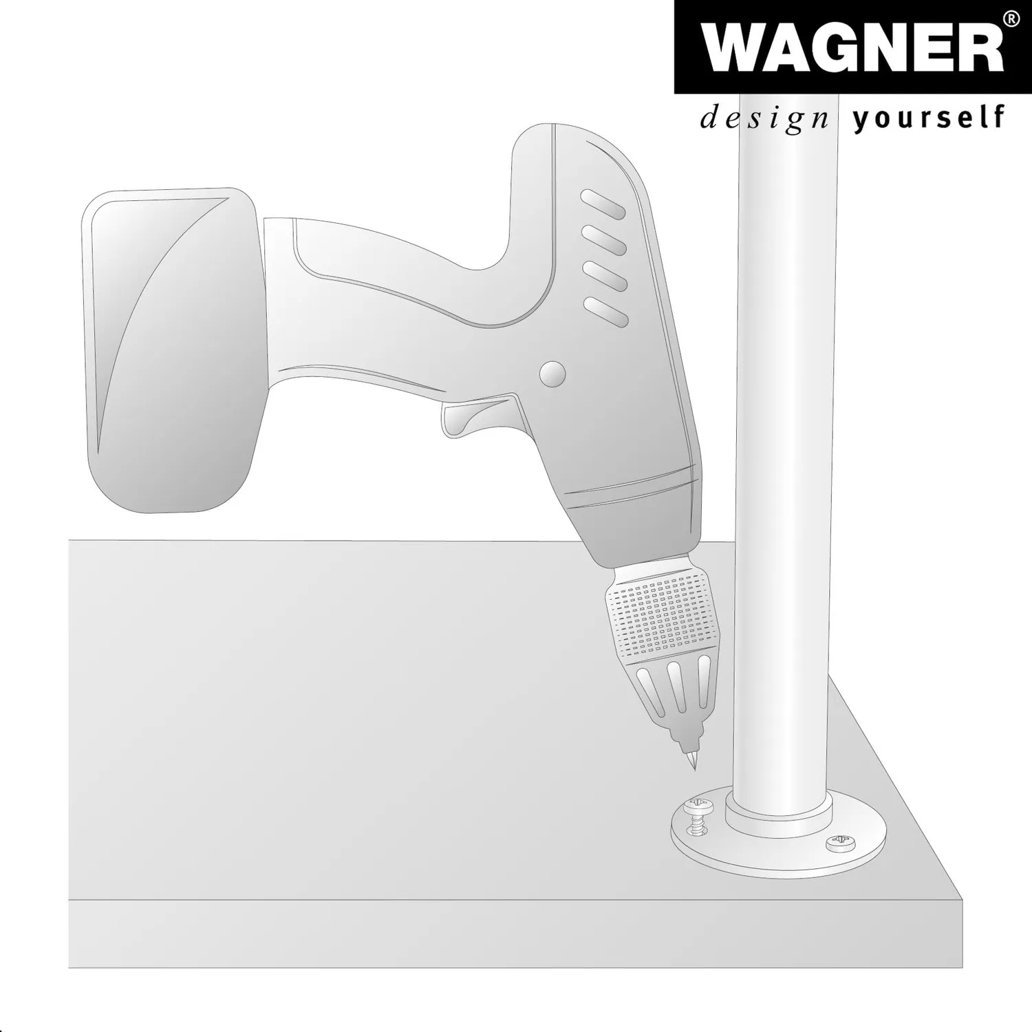 Wagner Style ST 5571 gamba mobile 71 cm nera 1 pezzo