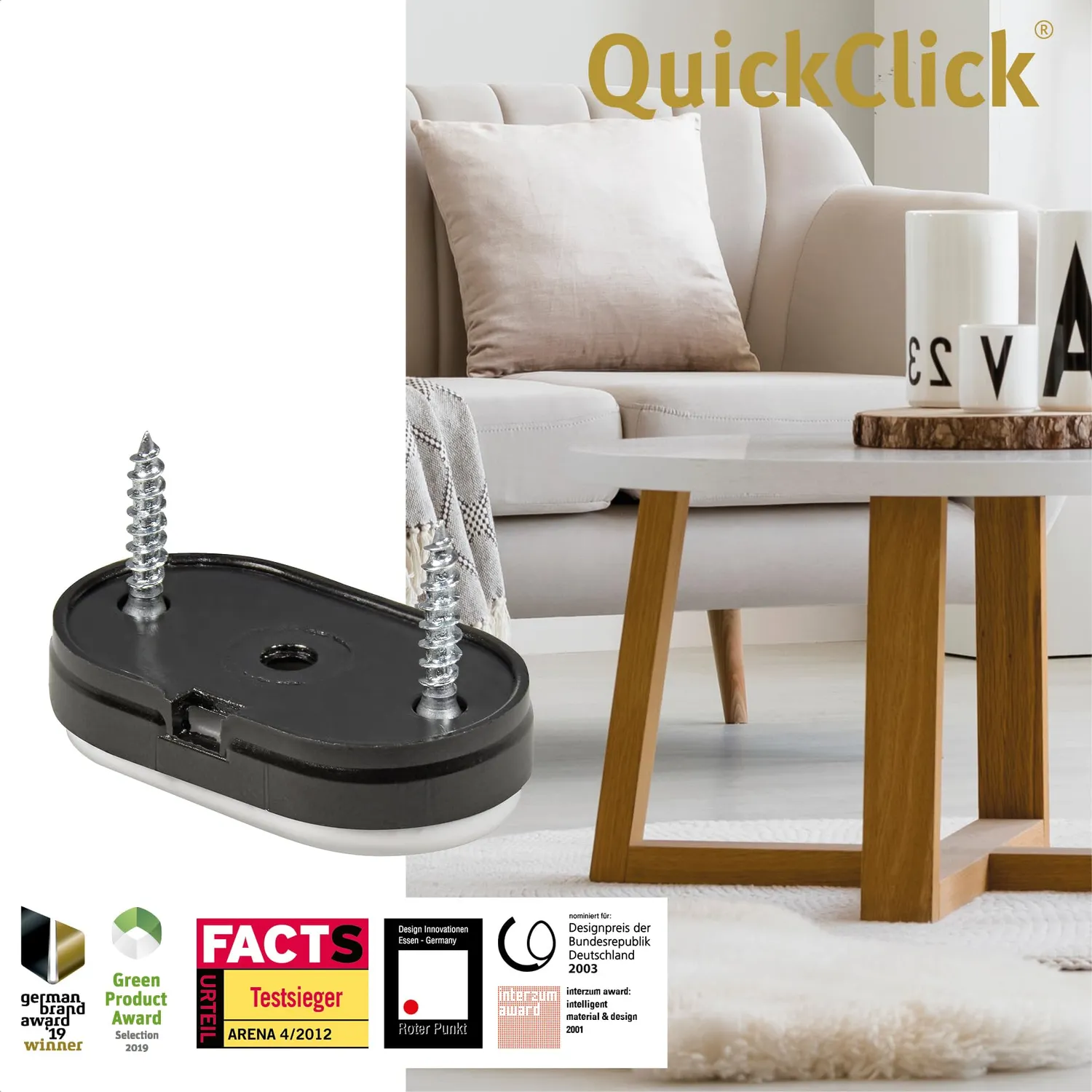 Wagner QuickClick 15783000 piedini avvitare Hyper 4pz 35x20 mm