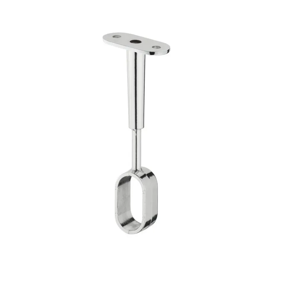 Gedotec supporto centrale tubo ovale 30x15 mm acciaio cromato 1 pz