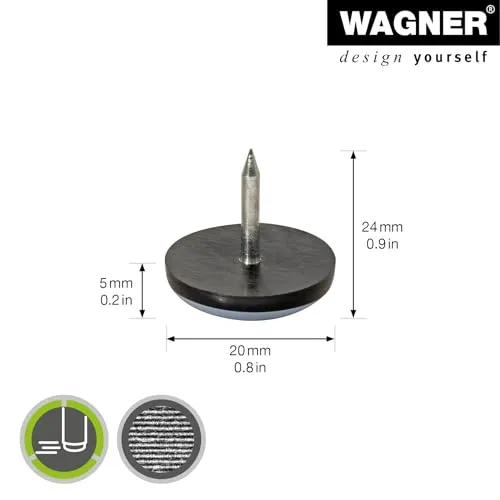 Wagner EH 1820 15182099 pattini PTFE da chiodo 4 pezzi scorrevoli