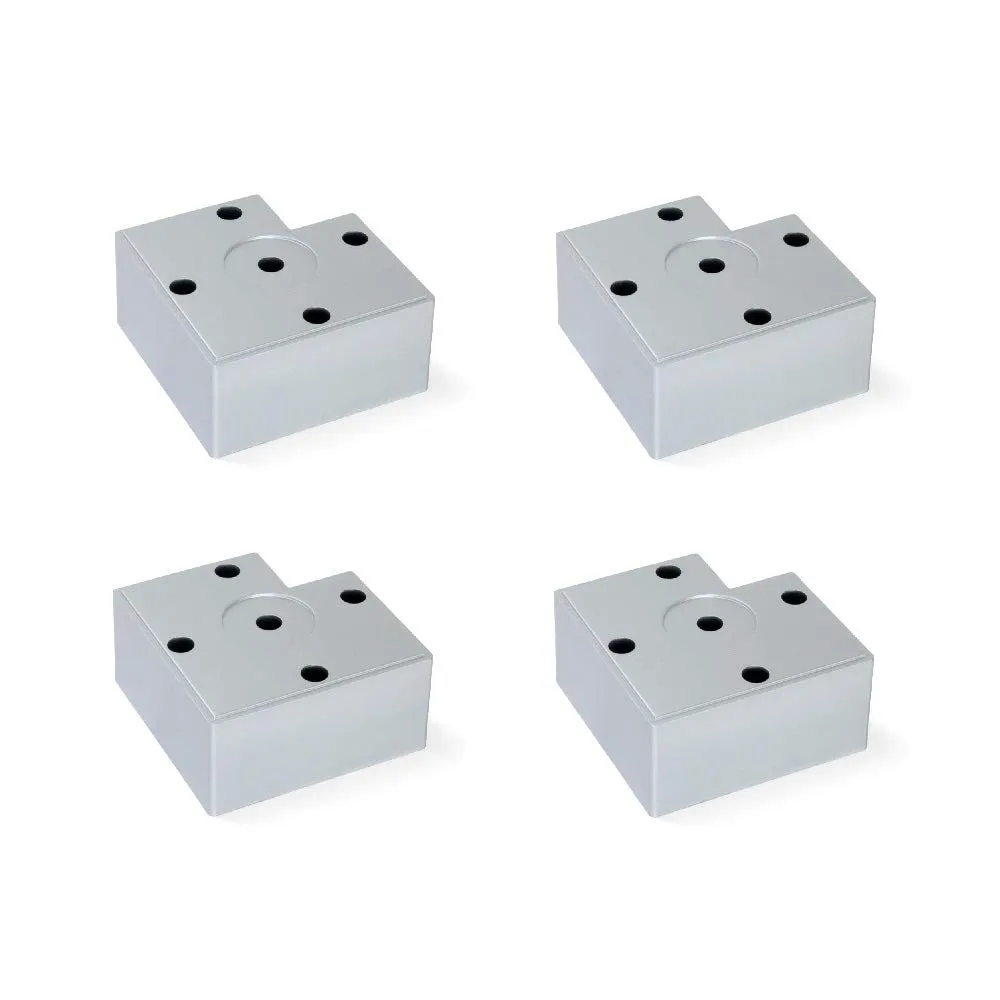 Emuca 2039125 piede per mobile H 30 mm alluminio set 20 pezzi