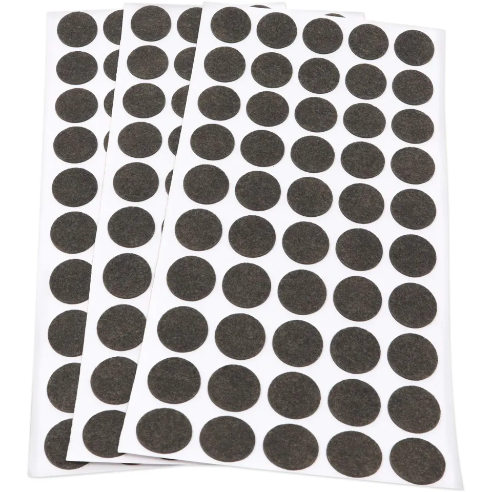 Adsamm 20x20 mm feltrini autoadesivi marrone 150 pezzi ultrasottili