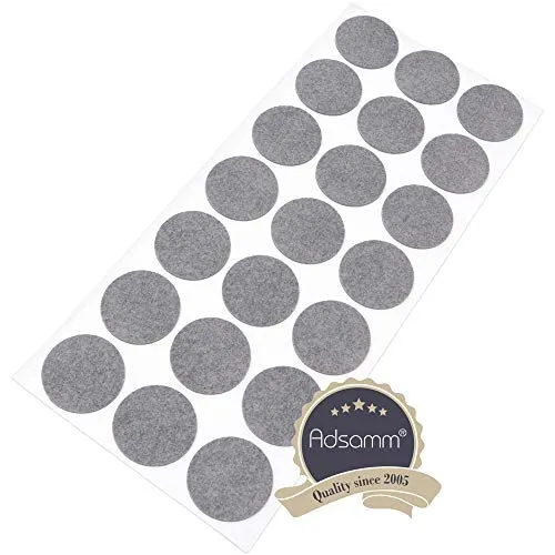 Adsamm Feltrini Ultrasottili Ø 30 mm Grigi 21 Pezzi 1,5 mm