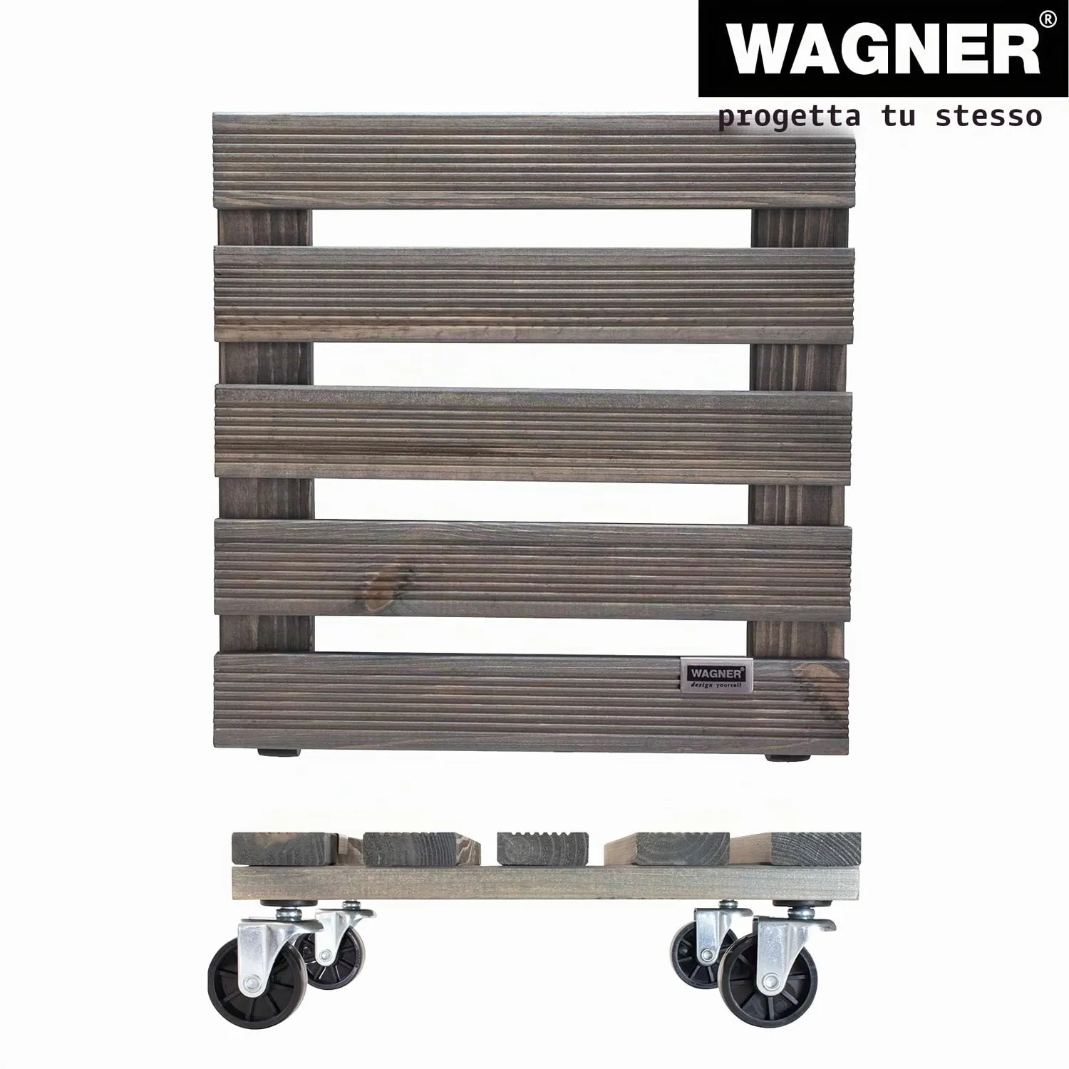 Wagner Vintage carrello piante legno 29x29 cm grigio 150 kg