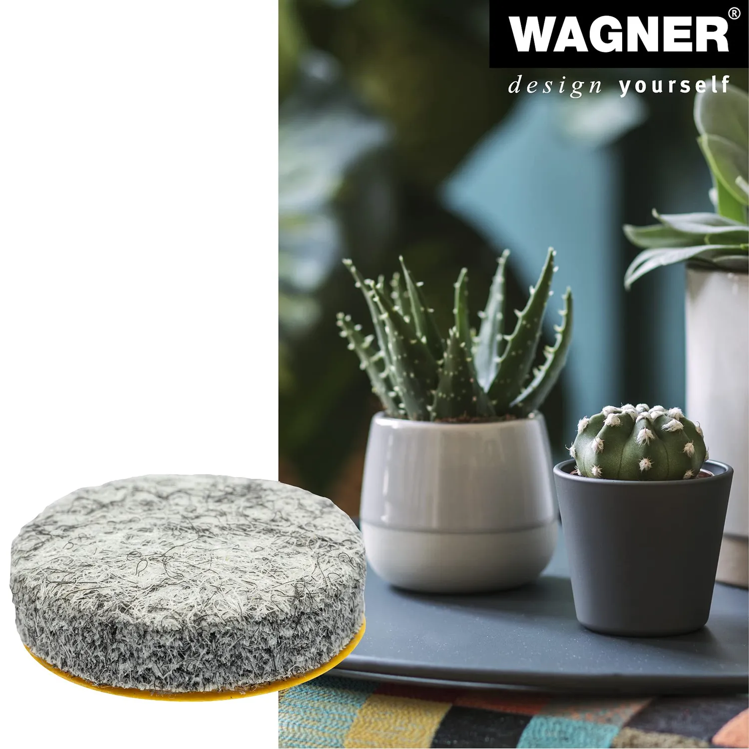 Wagner piedini feltro autoadesivi tondi neri 20x6 mm 16 pezzi